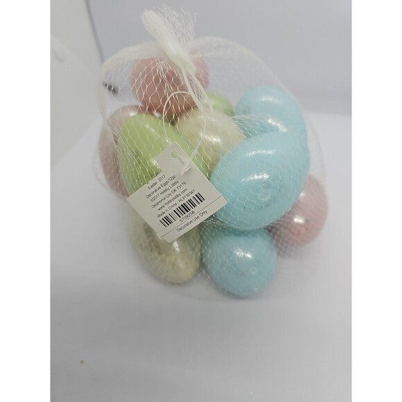 2 PK- 12 Pastel Silver Marbleized Plastic Easter Egg Vase Fill Spring Home Decor - Picture 4 of 6